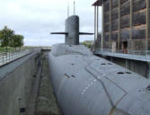 Cherbourg : " le redoutable " sous marin musée en cale sèche