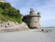 Mont Saint Michel : fortifications de l'entrée au pied du Mont