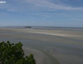 Mont Saint Michel : les abords du mont st Michel à sec