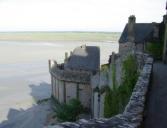 Mont Saint Michel : fortifications et banc de sable