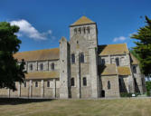 Abbaye bénédictine Sainte Trinité de Lessay, vue 1 extérieure