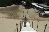 Dune du Pyla :arrêt avant le sommet.