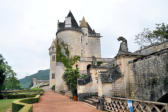 Castelnaud la Chapelle : château des Milandes, statues et escalier
