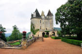 Castelnaud la Chapelle : château des Milandes vue depuis l'esplanade