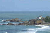 Biarritz : vue générale de la côte avec la villa Goéland