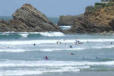 Biarritz : baigneurs et surfeurs