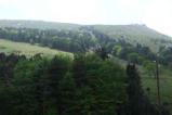 La Rhune : paysage de La Rhune depuis le petit train touristique