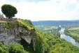 Domme : la bastide, vue sur la rivière Dordogne