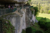 La Roque St Christophe : hauteur de la falaise