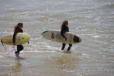 Biarritz : surfeuses