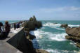 Biarritz : passage du rocher de la Vierge