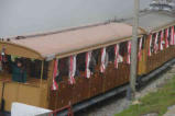 La Rhune : wagons du train touristique