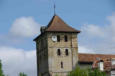 Espelette : église St Etienne et son horloge