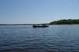 Courant d'Huchet : Balade en barque sur le lac.