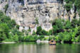 La Roque Gageac : :gabare, village, Dordogne et falaises