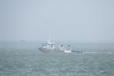 Pointe de Grave : bateau dans la brume.