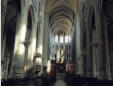 Auch : cathédrale Sainte Marie d'Auch, la nef, la chaire et le choeur