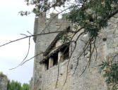 Larresingle : le château, tour carrée et poste d'observation