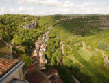 Rocamadour-château-vue sur la campagne de Rocamadour