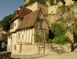 Rocamadour-maison à pan de bois en sortie de la ville