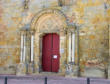 Nogaro :collégiale Saint-Nicolas,portail et tympan