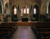 Marciac : église Notre Dame de l'assomption, la nef et l'autel