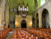 Mirande : église Sainte Marie, la nef, l'orgue