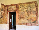 flaran : l'abbaye, fresques dans une chambre