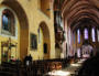 Moissac : église abbatiale Saint Pierre; la nef, relique, orgue