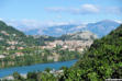 sisteron : vue de la citadelle, du village, la durance