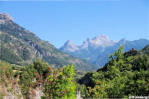 Vallée de l'Ubaye : vue sur les montagnes lointaines