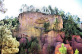 Roussillon : falaise des carrières d'ocre