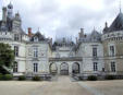 le Lude ( le château ) : Façade ouest, entrée