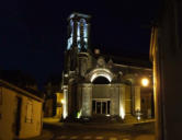 Talmont Saint Hilaire : Eglise Saint Pierre la nuit