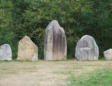 Le château de la Guignardière à Avrillé : alignement de Menhirs