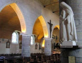 Noirmoutier en l'Ile : église St philbert, vue sur le bas côté gauche