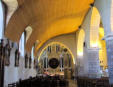 Noirmoutier en l'Ile : église St philbert, vue sur du bas côté gauche