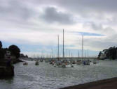 Pornic - le port de plaisance- bateaux au mouillage