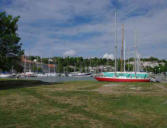 Mortagne en Gironde : vue du port de plaisance