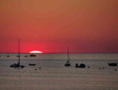 Fouras : coucher de soleil sur bateaux 