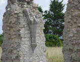 Notre Dame des Châteliers  ( commune de La Flotte en Ré ) détail sur murs de l'abbaye