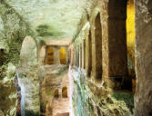 Aubeterre sur Dronne : les galeries de l'église souterraine Saint Jean