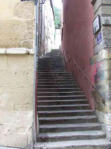 Lyon : ruelle montante en escalier