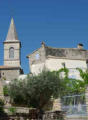 taulignan : vue du clocher de l'église Saint Vincent