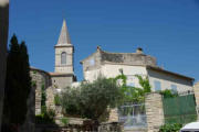 taulignan : vue du clocher de l'église Saint Vincent