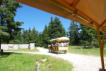 Sainte Eulalie en Margeride : parc aux bisons, départ de la balade