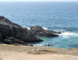 Quiberon : la côte - l'océan et rochers depuis le chemin 