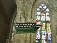 Le Faouêt : Chapelle Saint Barbe - vitraux et maquette bateau