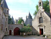 Josselin : chapelle Sainte Croix et château