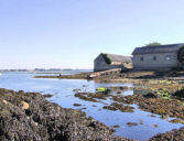 Lamor Baden : passage vers l'ile Berder à marée basse